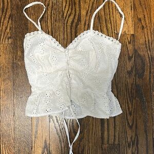 Wild Fable White Bustier Peplum Camisole